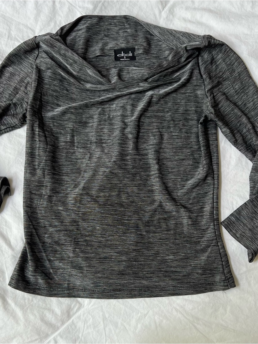 Vintage Didi Long-Sleeve Grey Heather Top